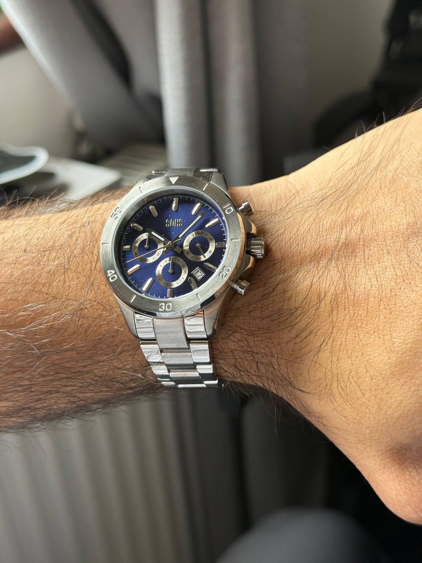 SOHS Chrono Blue Watch – Premium Stainless Steel